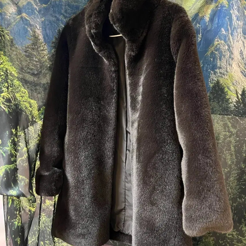 [BUNJANG] Dark Brown Faux Fur Jacket / 다크 브라운 퍼자켓 판매