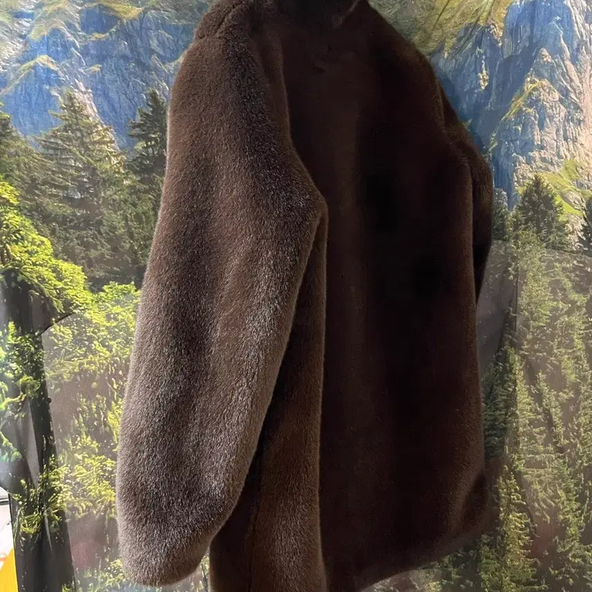[BUNJANG] Dark Brown Faux Fur Jacket / 다크 브라운 퍼자켓 판매