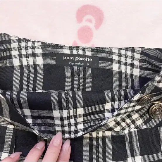 [BUNJANG] Pom Ponette Gyaaru Check Skirt / POM PONETTE 오네 갸루 체크 스커트