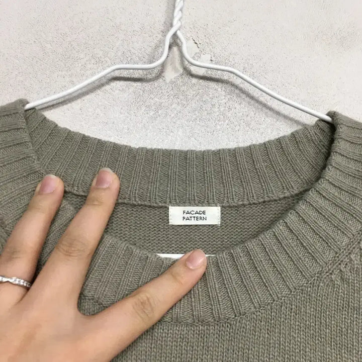 [BUNJANG] Facade Pattern Cashmere Wool Knit Sweater / 파사드패턴 캐시미어 울 니트