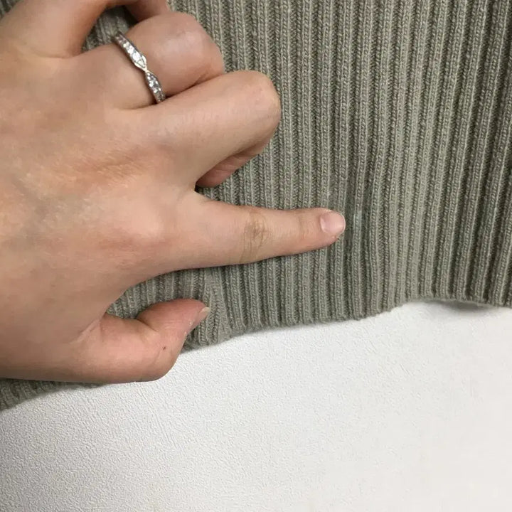 [BUNJANG] Facade Pattern Cashmere Wool Knit Sweater / 파사드패턴 캐시미어 울 니트