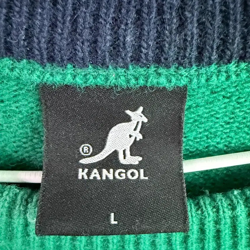 [BUNJANG] Kangol Green Knit Sweater / 캉골 그린 니트