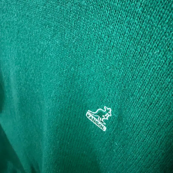 [BUNJANG] Kangol Green Knit Sweater / 캉골 그린 니트
