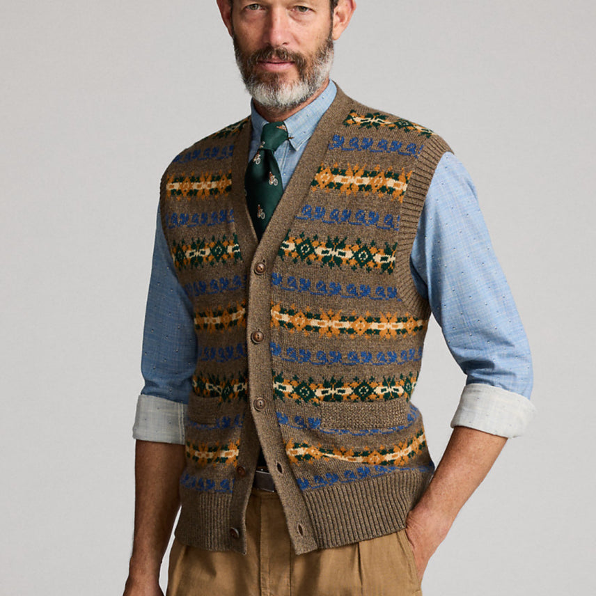 [BUNJANG] Fair Isle Vest M / 더블알엘 페어아일 베스트 M