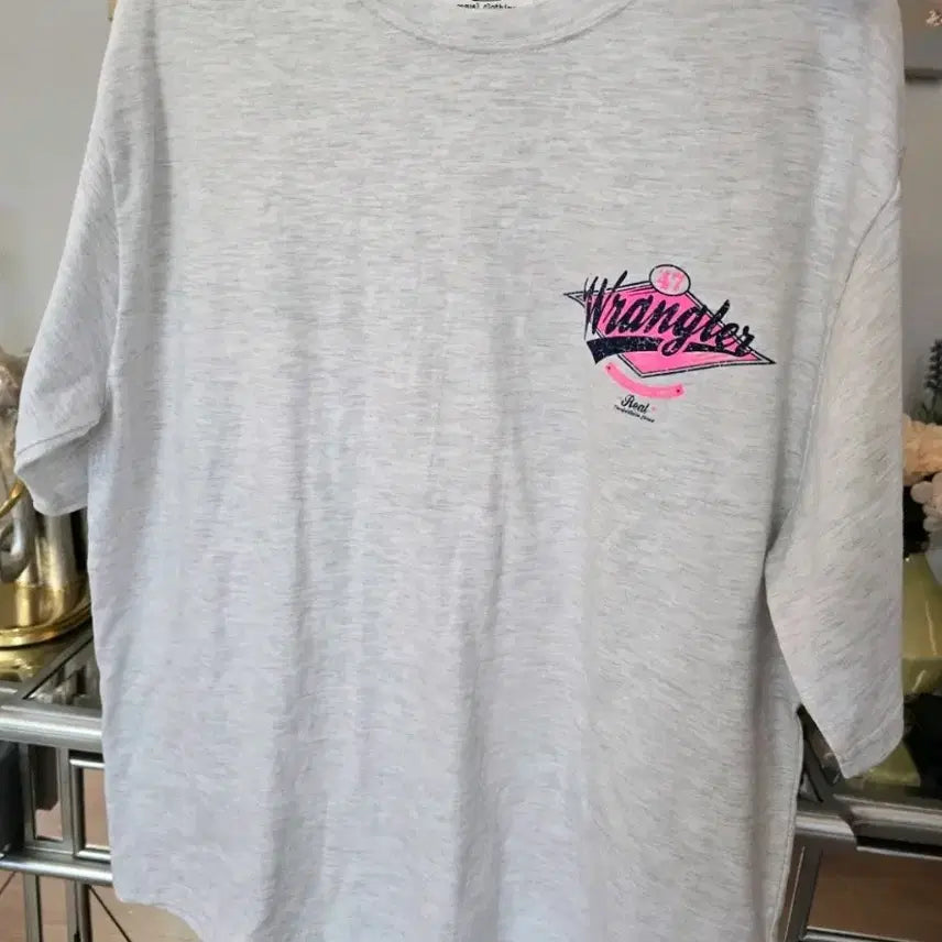 [BUNJANG] Wrangler Gray Short-Sleeve T-shirt / 랭글러 회색 반팔 티셔츠55.66