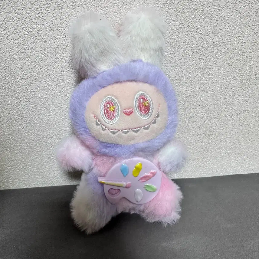 [BUNJANG] Laubu Pastel Palette Doll Keychain / 라부부 파스텔 팔레트 인형 키링