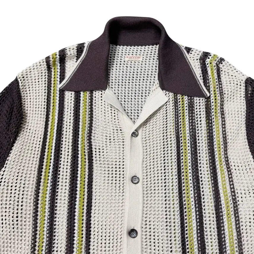 [BUNJANG] Capital 12G Mesh Knit Tennessee Cuban Polo Beige / (3) 캐피탈 12G 메쉬 니트 테네시 쿠반 폴로 베이지