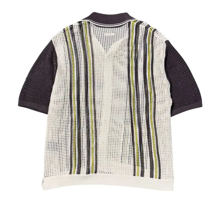 [BUNJANG] Capital 12G Mesh Knit Tennessee Cuban Polo Beige / (3) 캐피탈 12G 메쉬 니트 테네시 쿠반 폴로 베이지