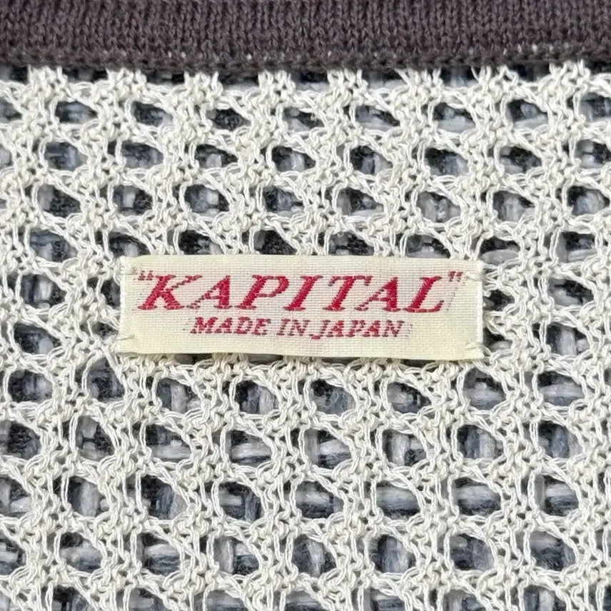 [BUNJANG] Capital 12G Mesh Knit Tennessee Cuban Polo Beige / (3) 캐피탈 12G 메쉬 니트 테네시 쿠반 폴로 베이지