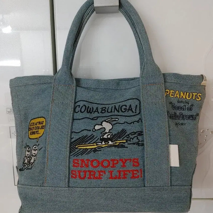 [BUNJANG] Route Snoopy Denim Tote Bag / 루트 스누피 데님 토트백 가방