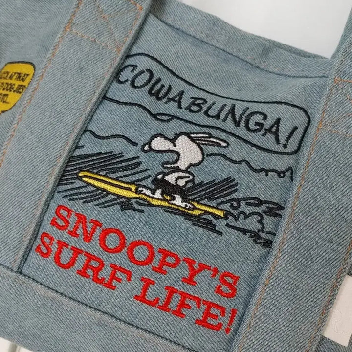 [BUNJANG] Route Snoopy Denim Tote Bag / 루트 스누피 데님 토트백 가방
