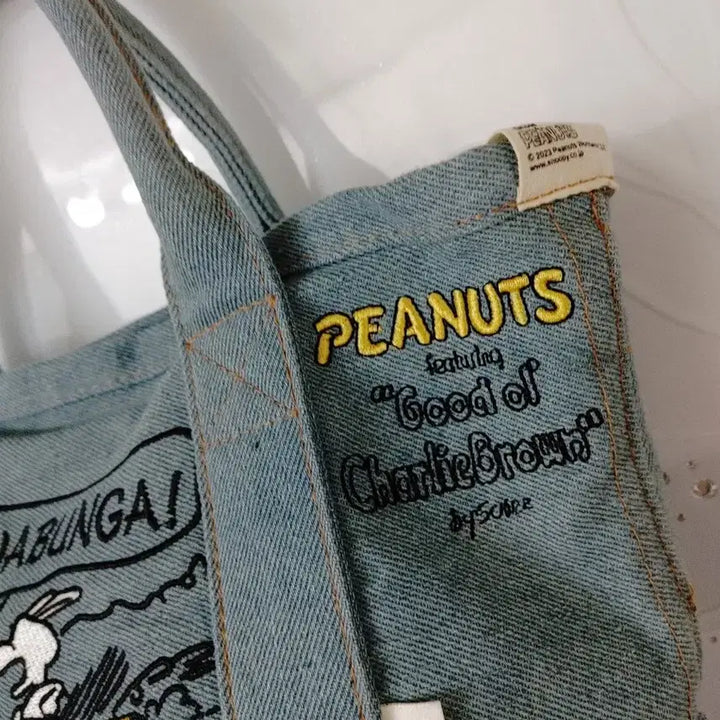 [BUNJANG] Route Snoopy Denim Tote Bag / 루트 스누피 데님 토트백 가방