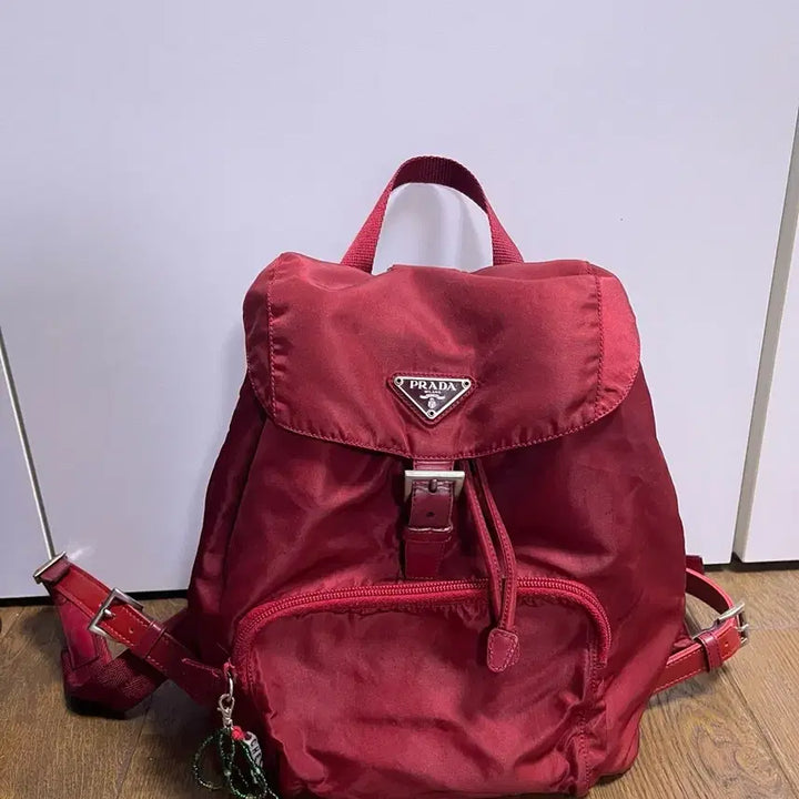 [BUNJANG] Prada Red Pocono Backpack / 프라다 레드 포코노 백팩
