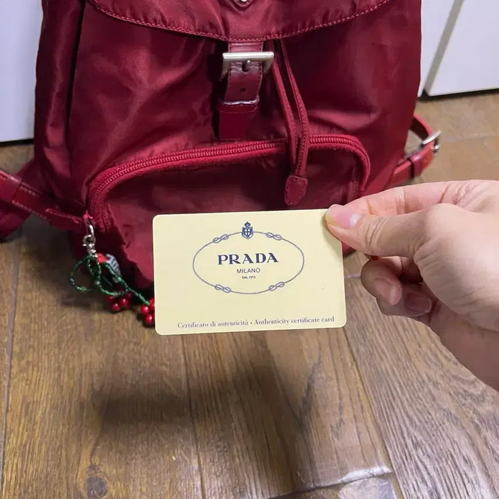 [BUNJANG] Prada Red Pocono Backpack / 프라다 레드 포코노 백팩