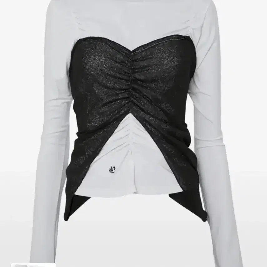 [BUNJANG] Flare Up V'stee Layered Long Sleeve / (새상품) 플레어업 뷔스테에 레이어드 롱슬리브