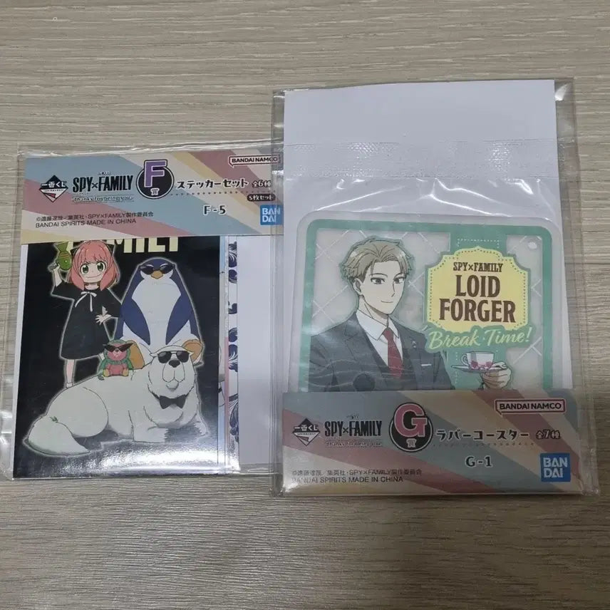 [BUNJANG] Spy x Family Sticker & Rubber Coaster Set / 스파이 패밀리 스티커,러버 코스터 세트