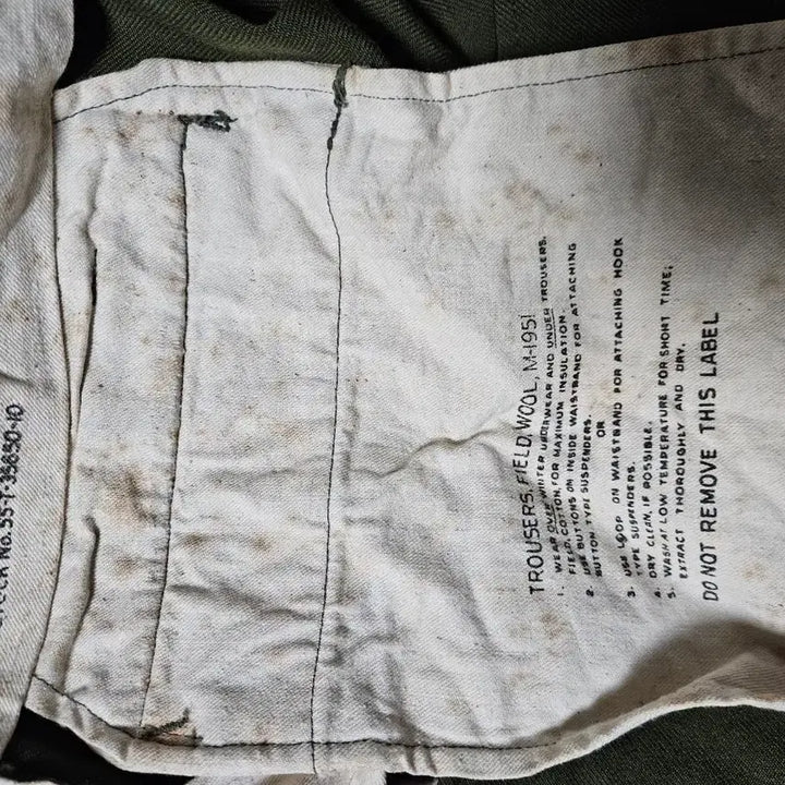 [BUNJANG] US Army M-1951 Field Trousers / [R-L] 50s US ARMY M-1951 울 필드 트라우저스