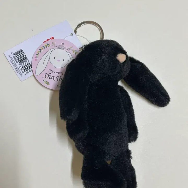 [BUNJANG] My Lovely Shasha S Black Rabbit Doll Keyring / 마이러블리샤샤 S 인형키링/ 블랙/ 딱 1개보유중