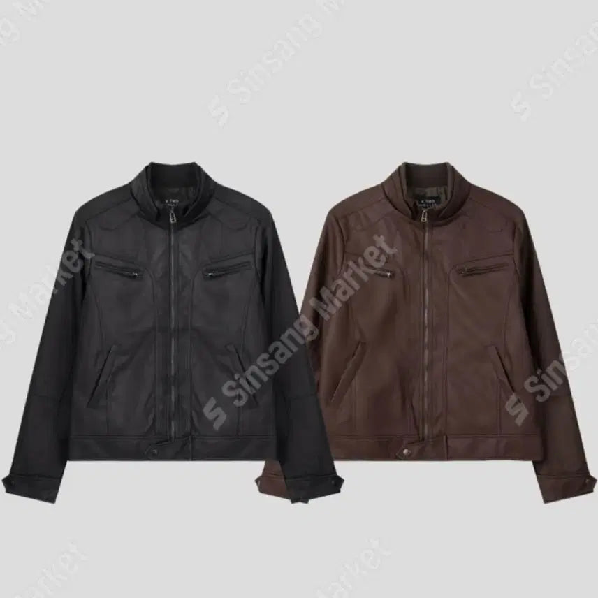 [BUNJANG] Y2K Vegan Leather Jacket Black / Y2K 비건레더자켓 블랙