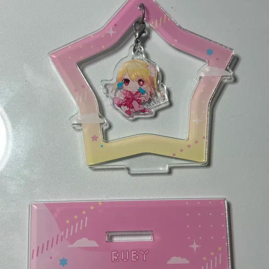 [BUNJANG] Oshi no Ko Ruby Hoshino Acrylic Stand Keychain / 최애의 아이 오시노코 카미오 재팬 매달려 키링 아크릴 스탠드 호시노 루비