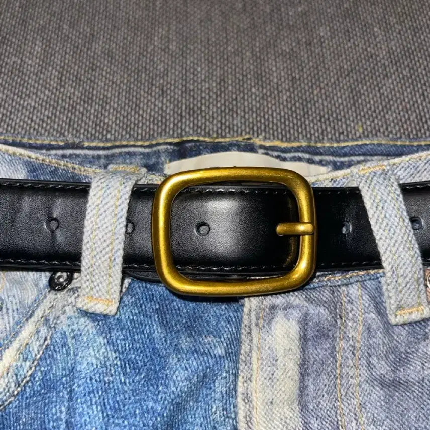 [BUNJANG] Unisex Leather Belt / (재입고) 프리미엄 브라스 버클 소가죽 벨트