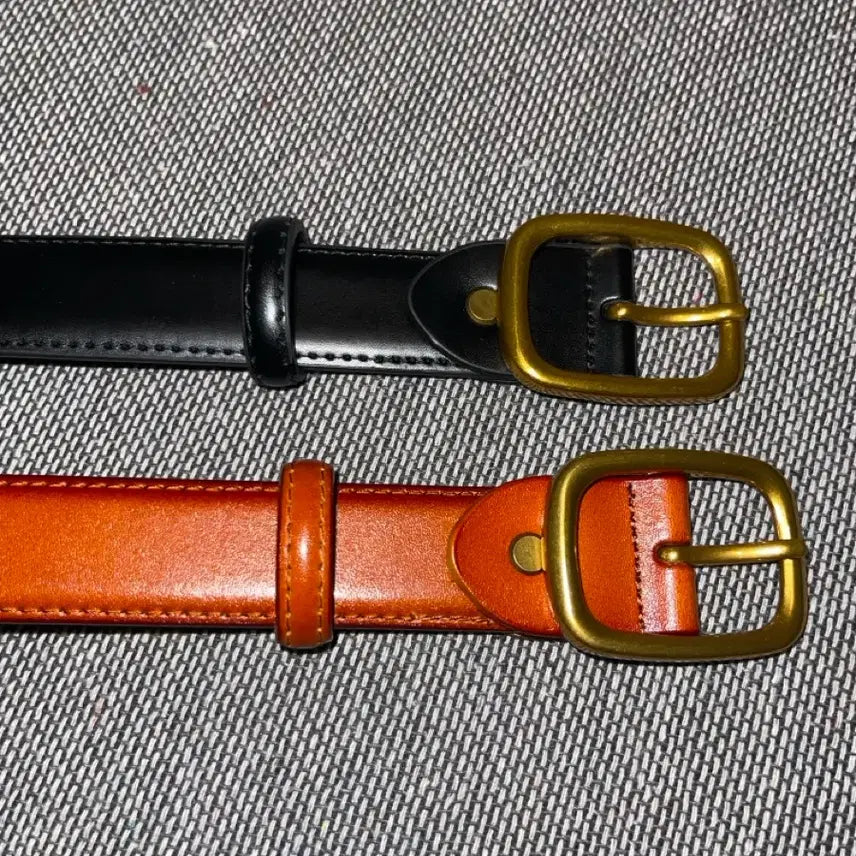 [BUNJANG] Unisex Leather Belt / (재입고) 프리미엄 브라스 버클 소가죽 벨트