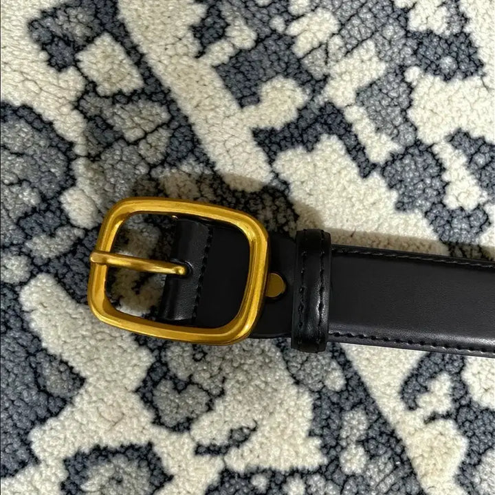 [BUNJANG] Unisex Leather Belt / (재입고) 프리미엄 브라스 버클 소가죽 벨트