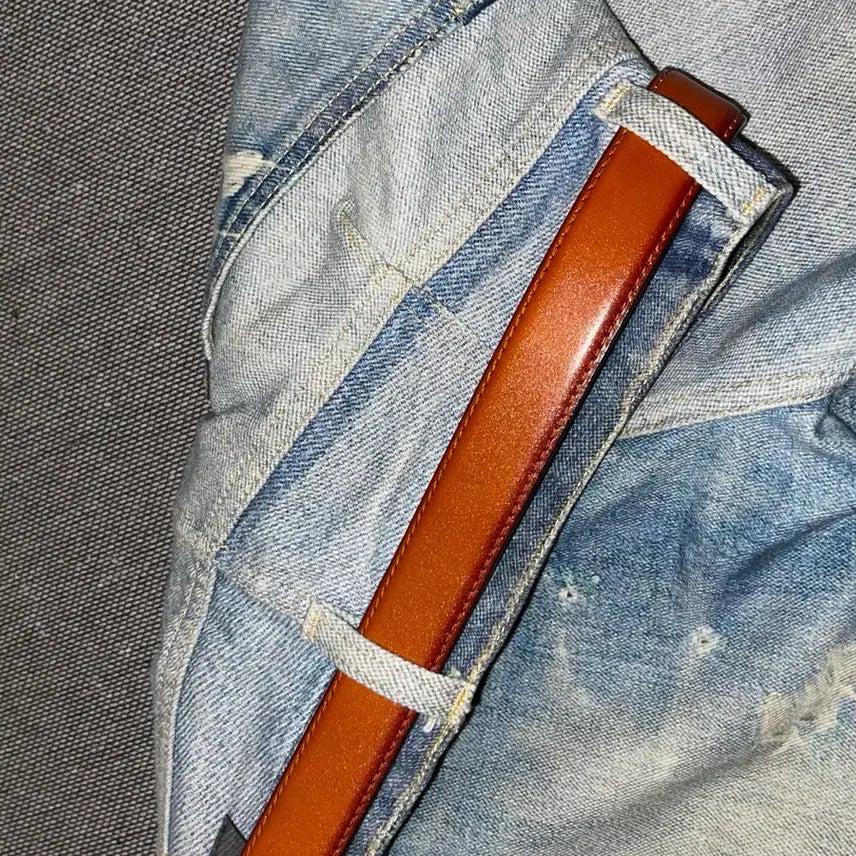 [BUNJANG] Unisex Leather Belt / (재입고) 프리미엄 브라스 버클 소가죽 벨트
