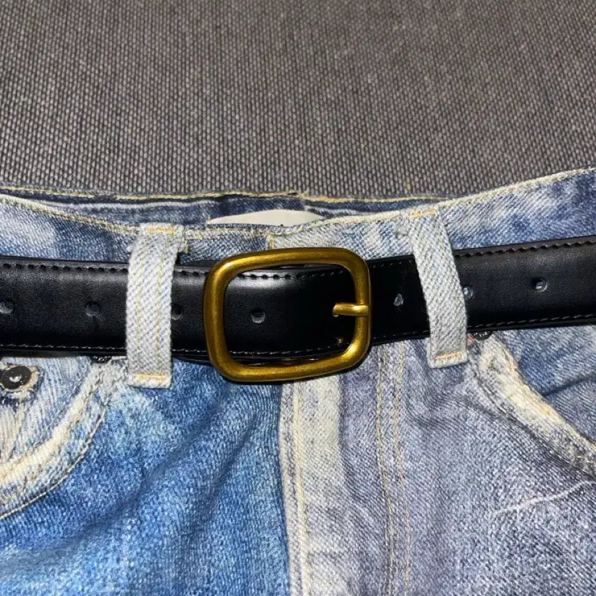 [BUNJANG] Unisex Leather Belt / (재입고) 프리미엄 브라스 버클 소가죽 벨트