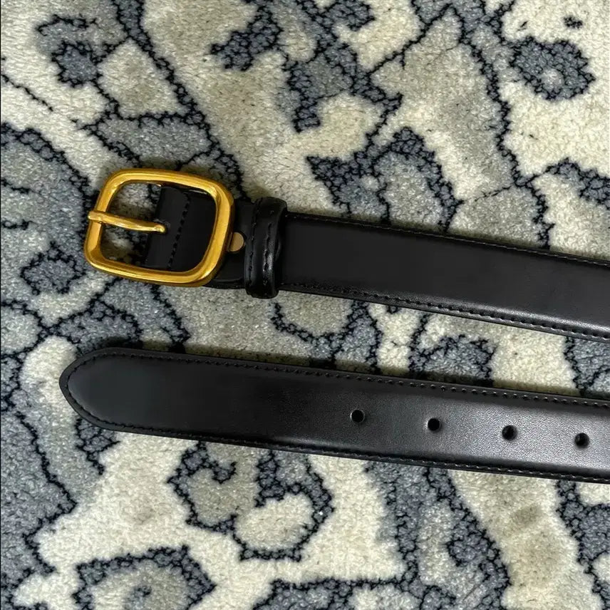 [BUNJANG] Unisex Leather Belt / (재입고) 프리미엄 브라스 버클 소가죽 벨트