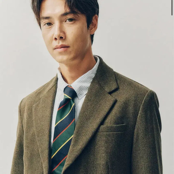 [BUNJANG] Yale Heritage Wool Blazer Brown M / 예일 헤리티지 울 블레이저 헤링본 브라운