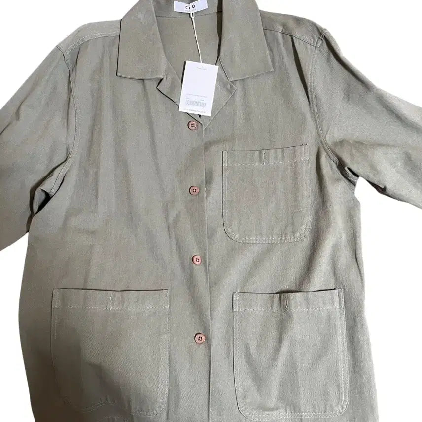 [BUNJANG] COQ Cotton Blend Twill Shirt Jacket Khaki M / 새상품)COQ 코튼 블렌드 트윌 셔츠 자켓 카키 M 셔켓