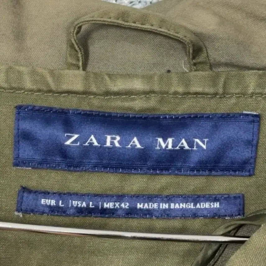 [BUNJANG] ZARA Khaki Hooded Fishtail Parka Coat L / 자라 카키 후드 피쉬테일 야상 코트 L