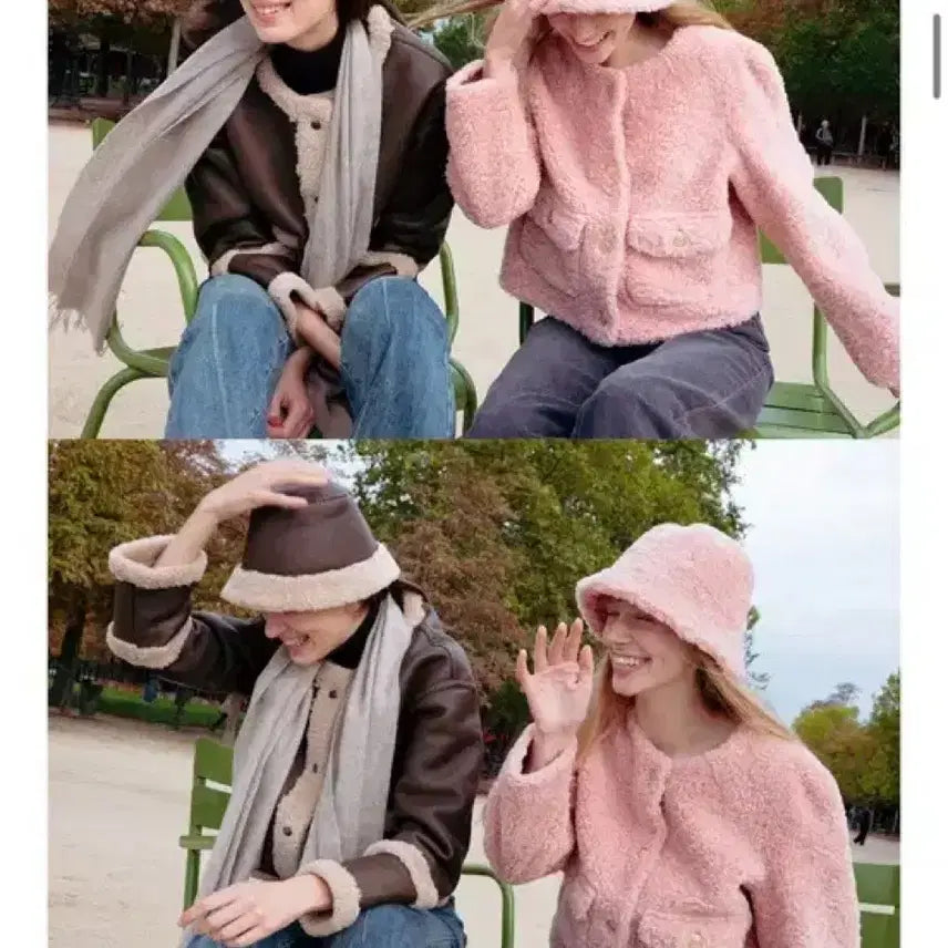 [BUNJANG] Marie Claire Poodle Mutton Jacket / 마리끌레르 뽀글이 양털 무스탕 자켓