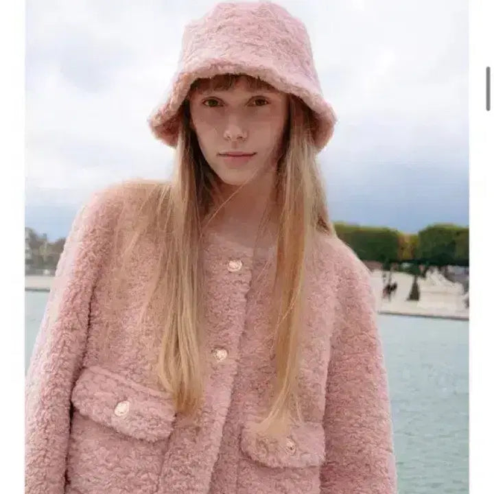 [BUNJANG] Marie Claire Poodle Mutton Jacket / 마리끌레르 뽀글이 양털 무스탕 자켓