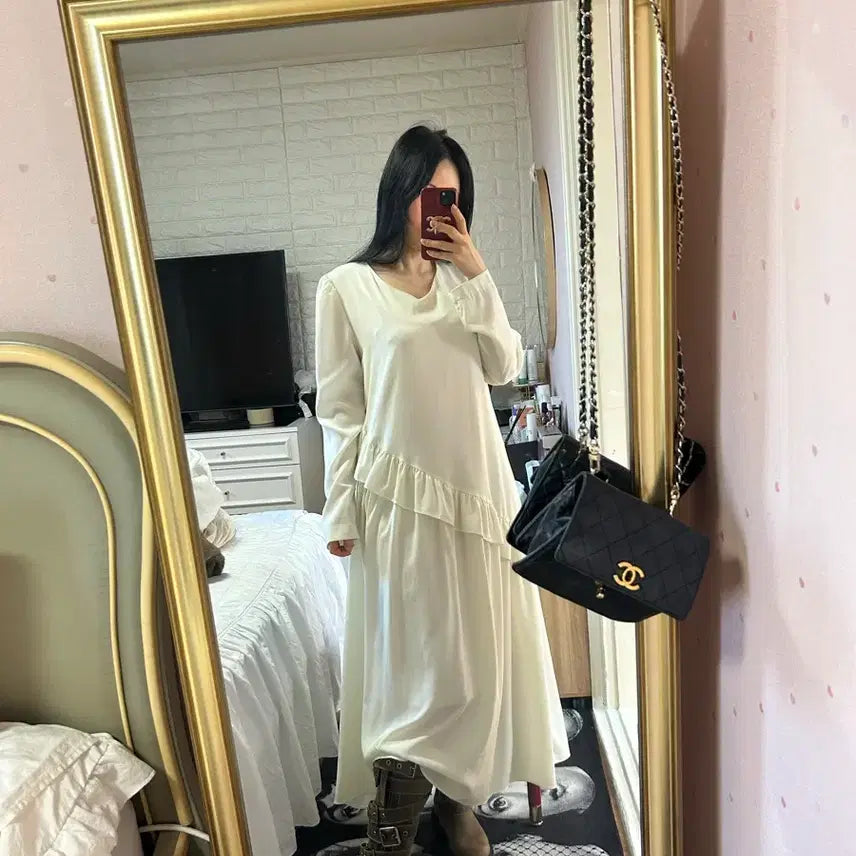 [BUNJANG] Frill Long Dress / 프릴롱원피스