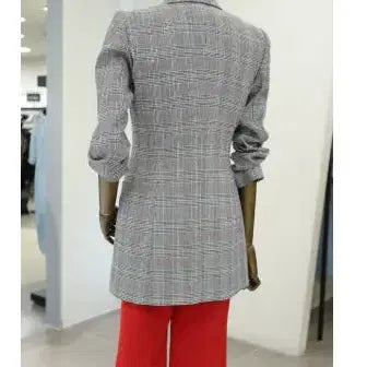 [BUNJANG] MojoSphin Check Double Jacket / 모조에스핀 체크 더블 자켓 55사이즈 정품