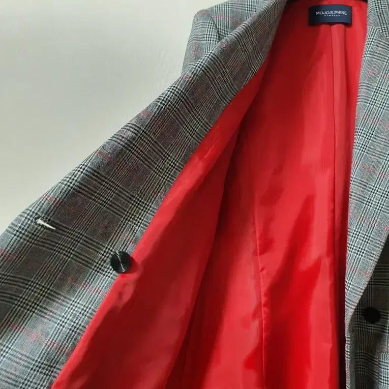 [BUNJANG] MojoSphin Check Double Jacket / 모조에스핀 체크 더블 자켓 55사이즈 정품
