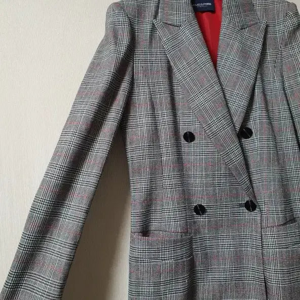 [BUNJANG] MojoSphin Check Double Jacket / 모조에스핀 체크 더블 자켓 55사이즈 정품