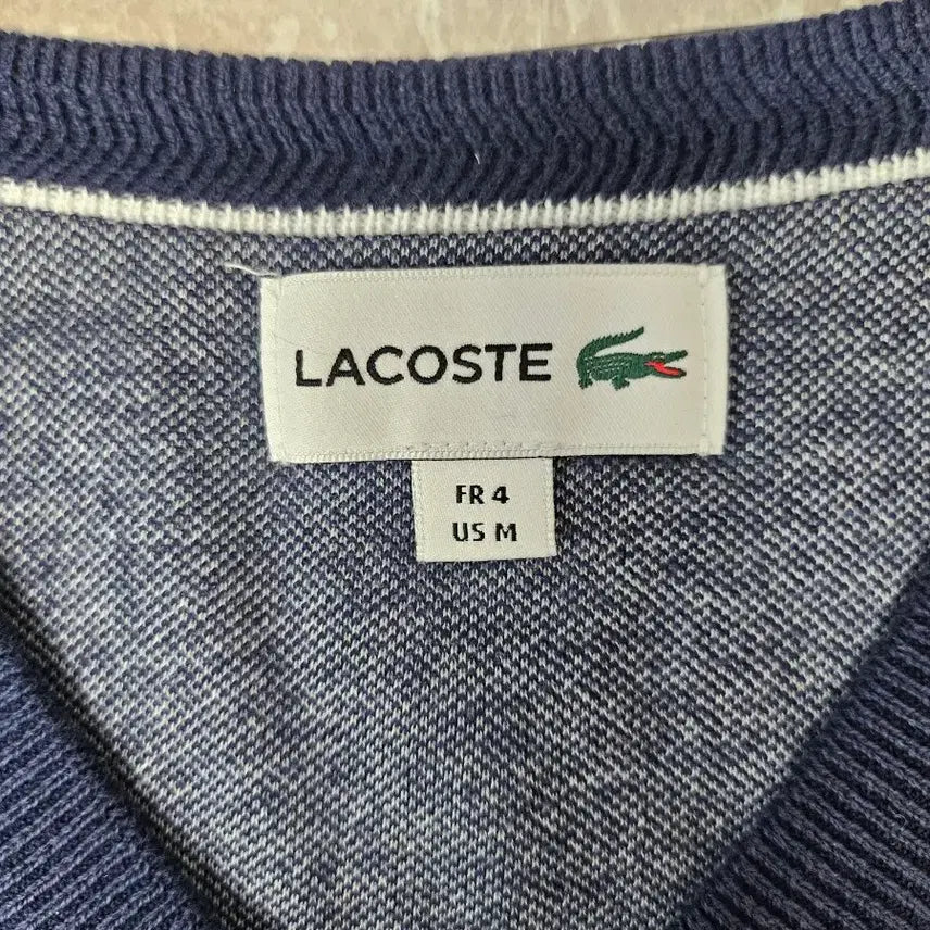 [BUNJANG] Lacoste Men's V-Neck Knit Navy M / 라코스테 남성 V넥 니트 네이비 M