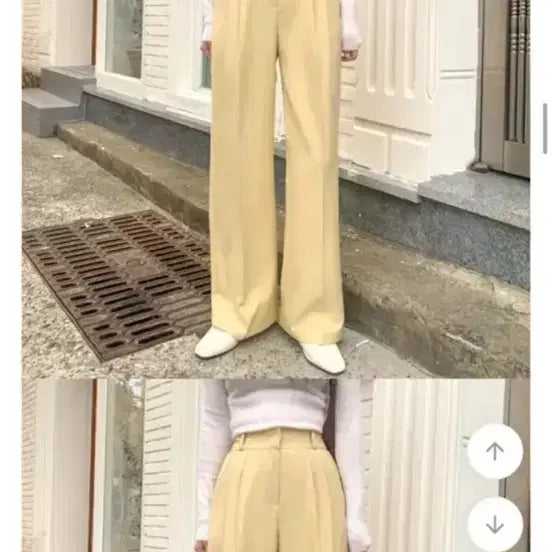 [BUNJANG] WANTB: All-in-one Off-shoulder Top and Wide Pants Bundle Set / 워너비뮤즈 오프숄더 골지+와이드 팬츠 일괄판매