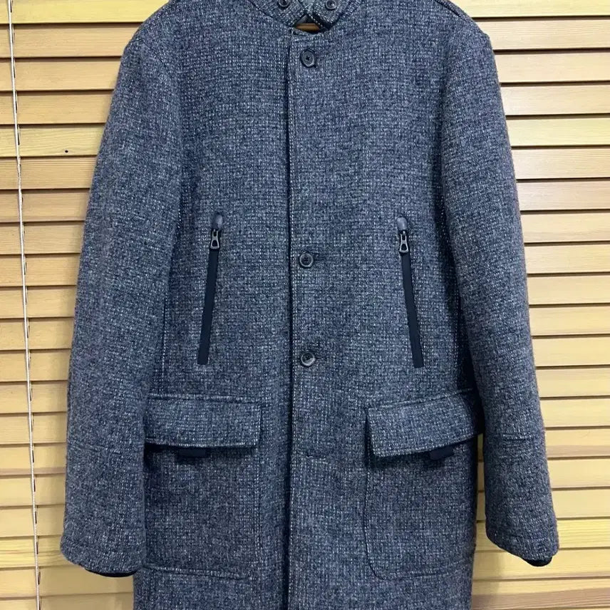 [BUNJANG] Series Men's Gray Padded Wool Coat 105 / 시리즈 남성 그레이 울코트 패딩코트 105