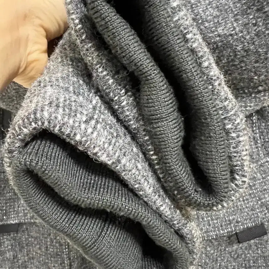 [BUNJANG] Series Men's Gray Padded Wool Coat 105 / 시리즈 남성 그레이 울코트 패딩코트 105