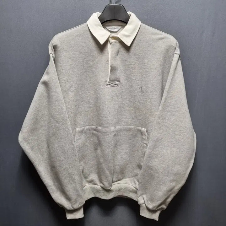 [BUNJANG] LaPORGISTORE Gray Collar Sweatshirt - Men's L / 라퍼지스토어 카라 맨투맨 남Lㅡ0122