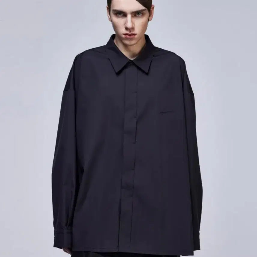 [BUNJANG] Songzio Collection Cocoon Volume Shirt Black (Size 48) / 송지오 컬렉션 코쿤 볼륨 셔츠 블랙 48사이즈 팝니다