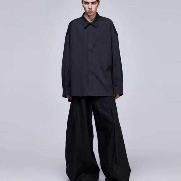 [BUNJANG] Songzio Collection Cocoon Volume Shirt Black (Size 48) / 송지오 컬렉션 코쿤 볼륨 셔츠 블랙 48사이즈 팝니다