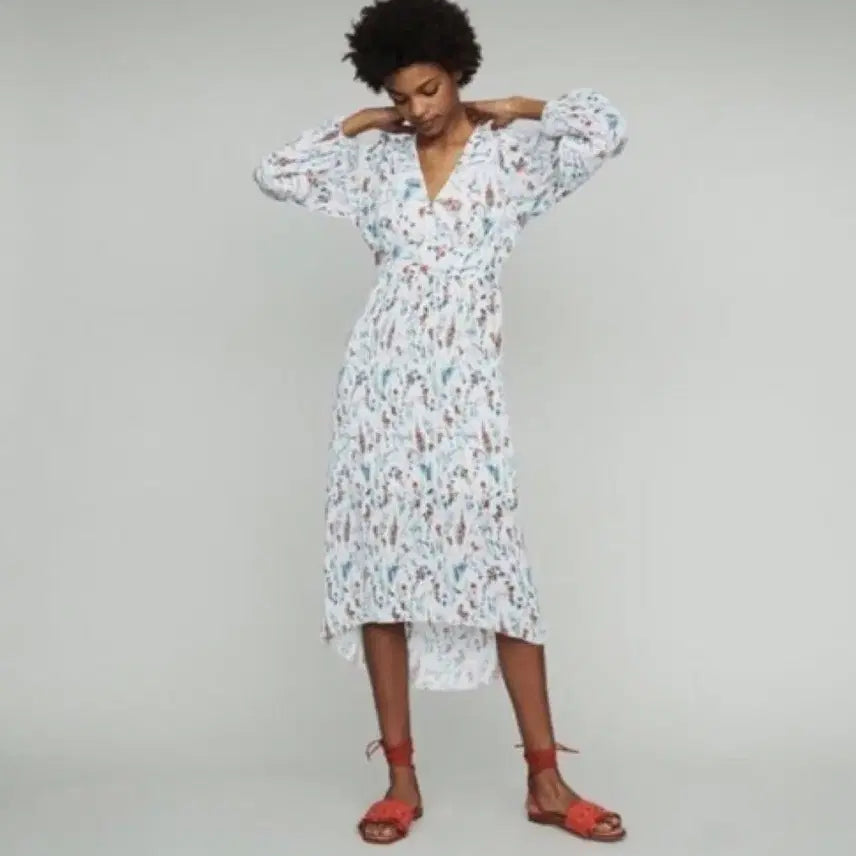 [BUNJANG] Maje Floral Pattern Long Dress / 마쥬 원피스 1사이즈