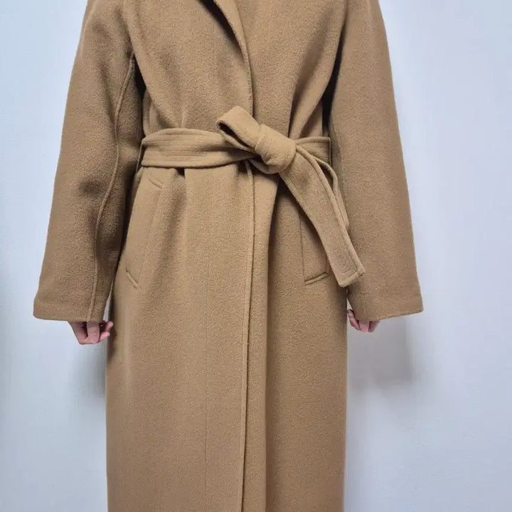 [BUNJANG] Handmade Wool Long Coat Camel / 울 90 핸드메이드 울 롱 코트 카멜 Free