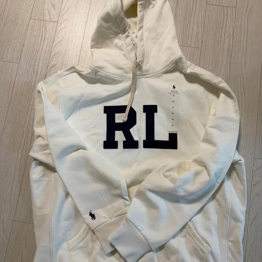 [BUNJANG] Polo Ralph Lauren RL Logo Hoodie White / 폴로랄프로렌  RL 로고 기모 후드 white new