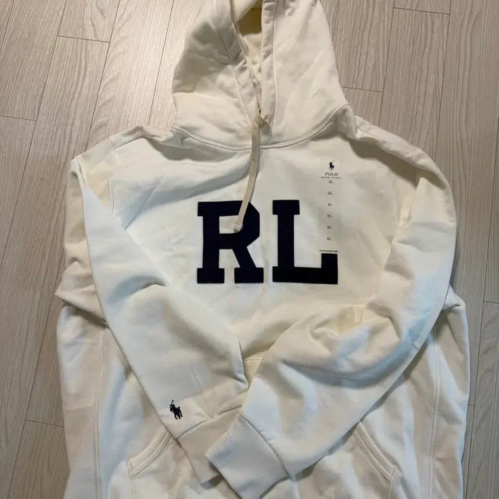 [BUNJANG] Polo Ralph Lauren RL Logo Hoodie White / 폴로랄프로렌  RL 로고 기모 후드 white new